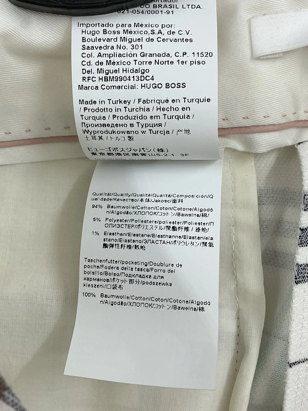 Hugo Boss 94% cotton